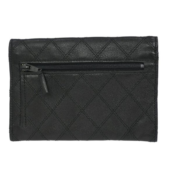 Chanel Black Lambskin Bicolore Wallet Coin Purse 125557 - Picture 2 of 7